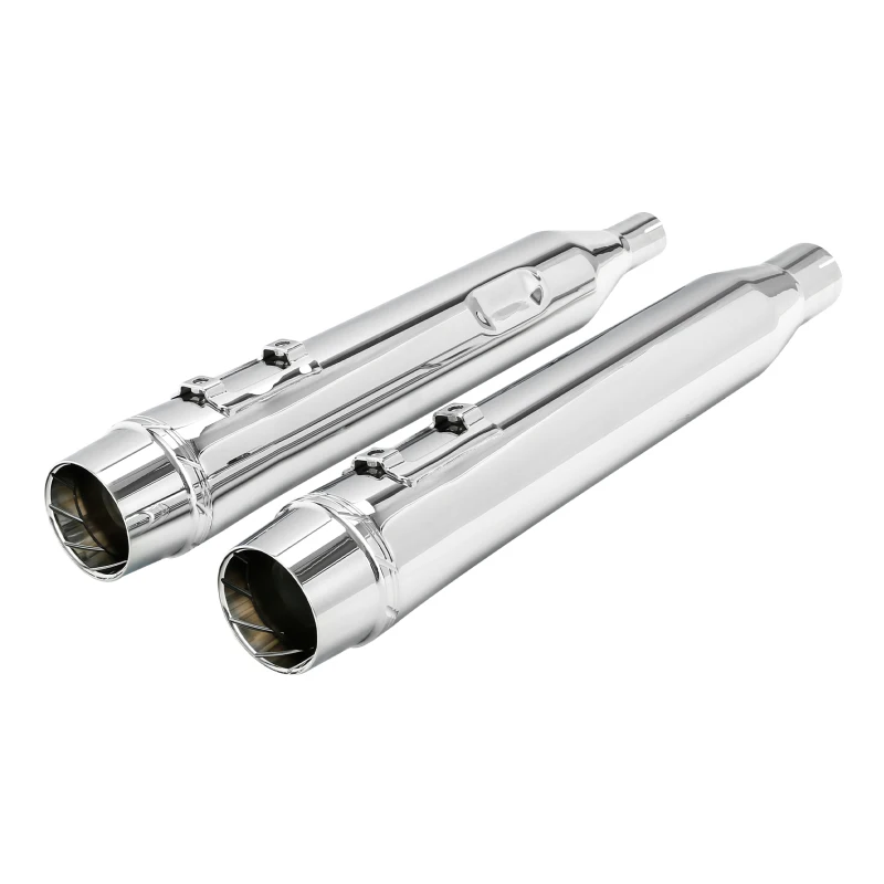 Slip-Ons SHARKROAD 4.0″ Para Harley Touring 2017+ – Sonido Profundo Y Cromado