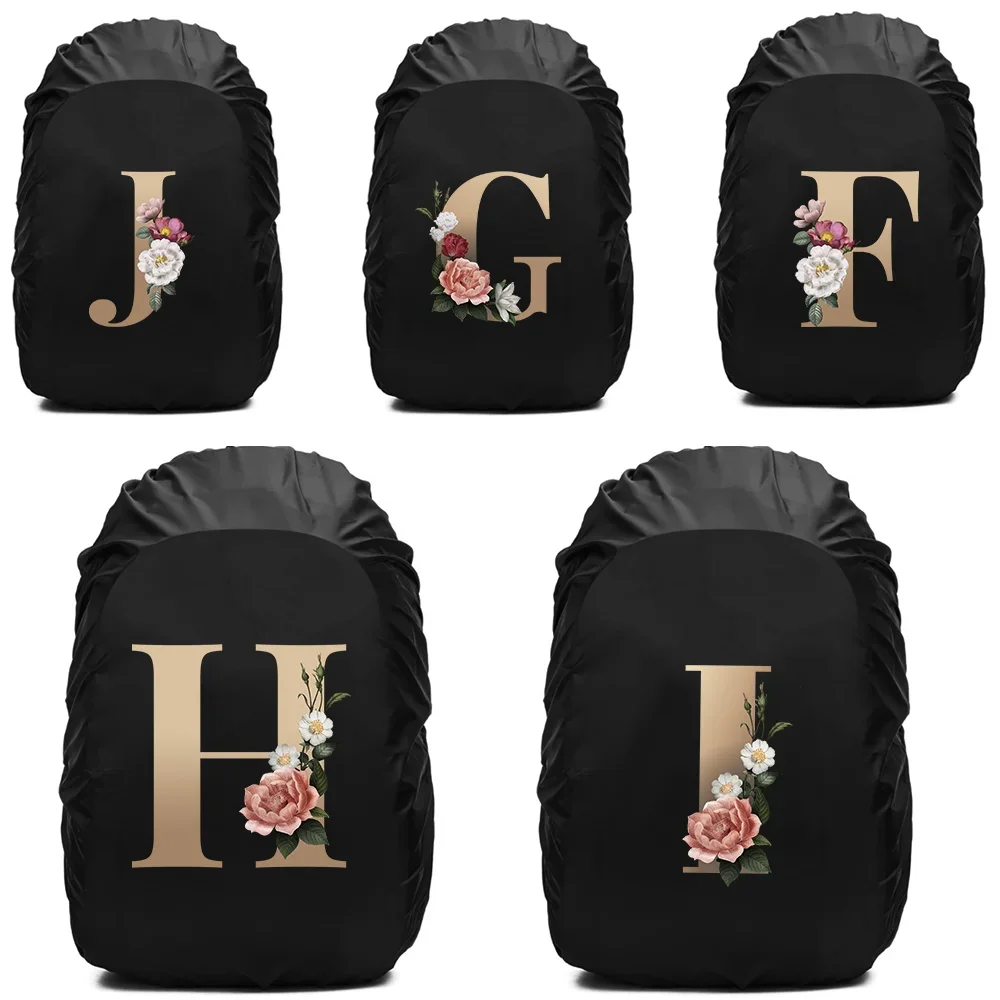 

20-70L Backpack Rain Cover Fashion Gold Letter Outdoor Sport Cycling Safety Rain Cover Camping Hiking Waterproof Bag Cover New