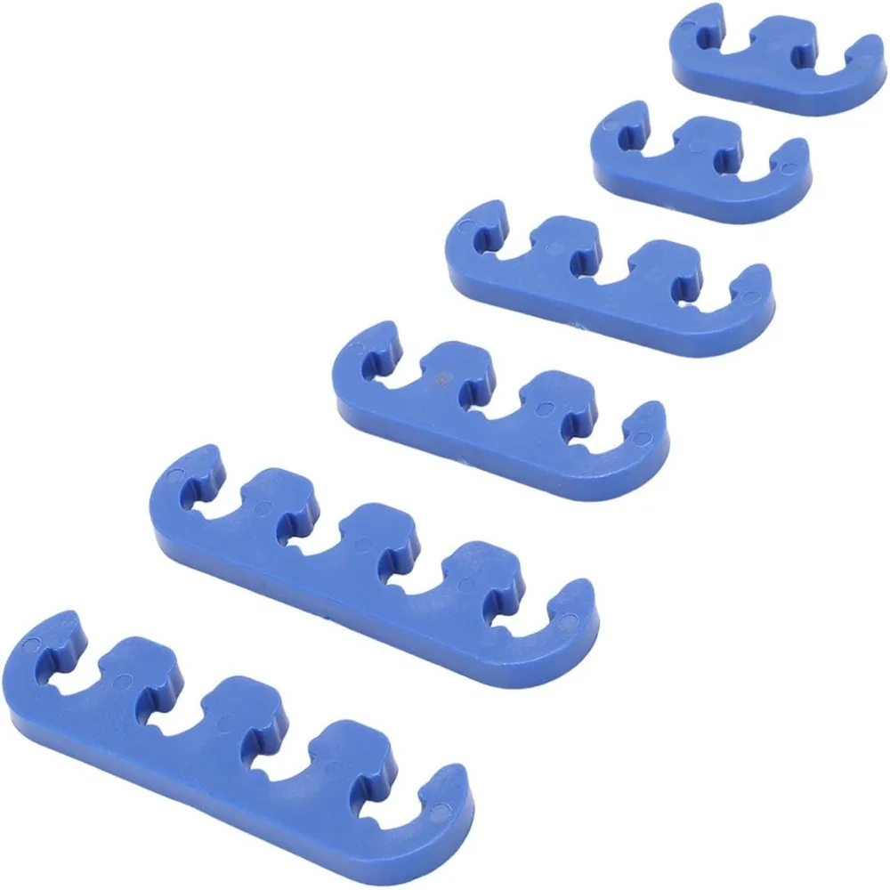 12pcs Blue Spark Plug Wire Separators 7mm 8mm Compatibility Holder Clamp Design Ignition Wire Holders Wire Separator Clamps