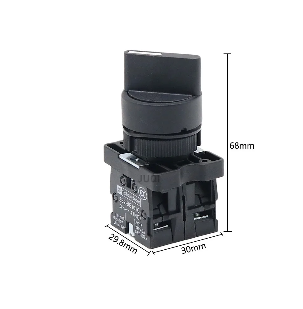 22mm XB2-ED21/XB2-ED33 Knob switch  2/3 Positions Latching Self-Locking Selector Knob Switch 10A/600V Rotary switch