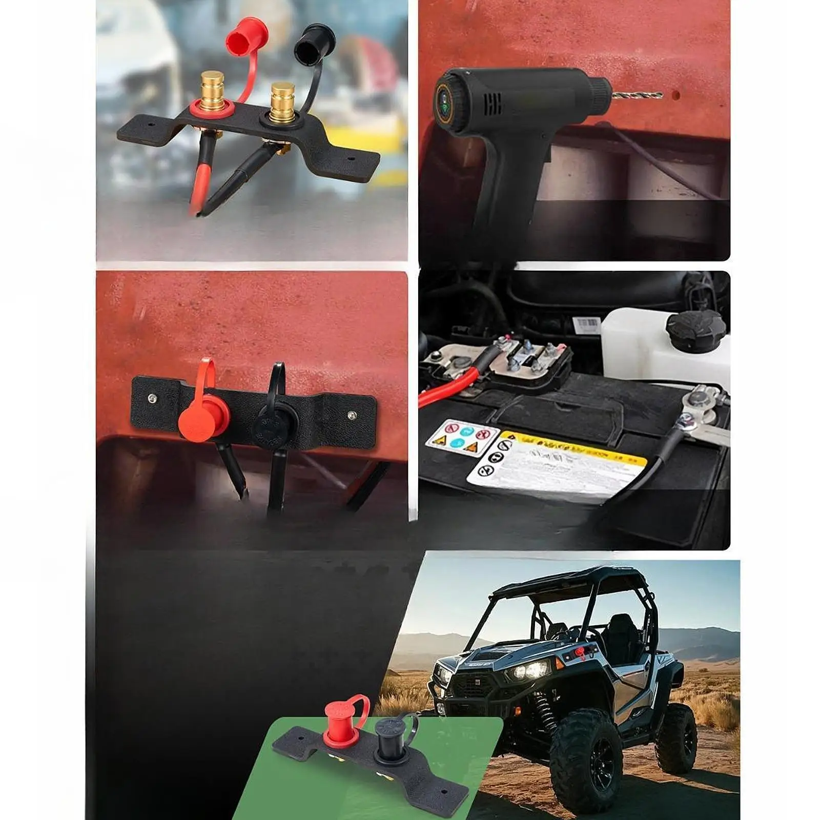 

Комплект удлинителей клемм автомобильного аккумулятора 12В с дистанционной зарядной станцией и надежным креплением для автофургонов, тракторов, лодок