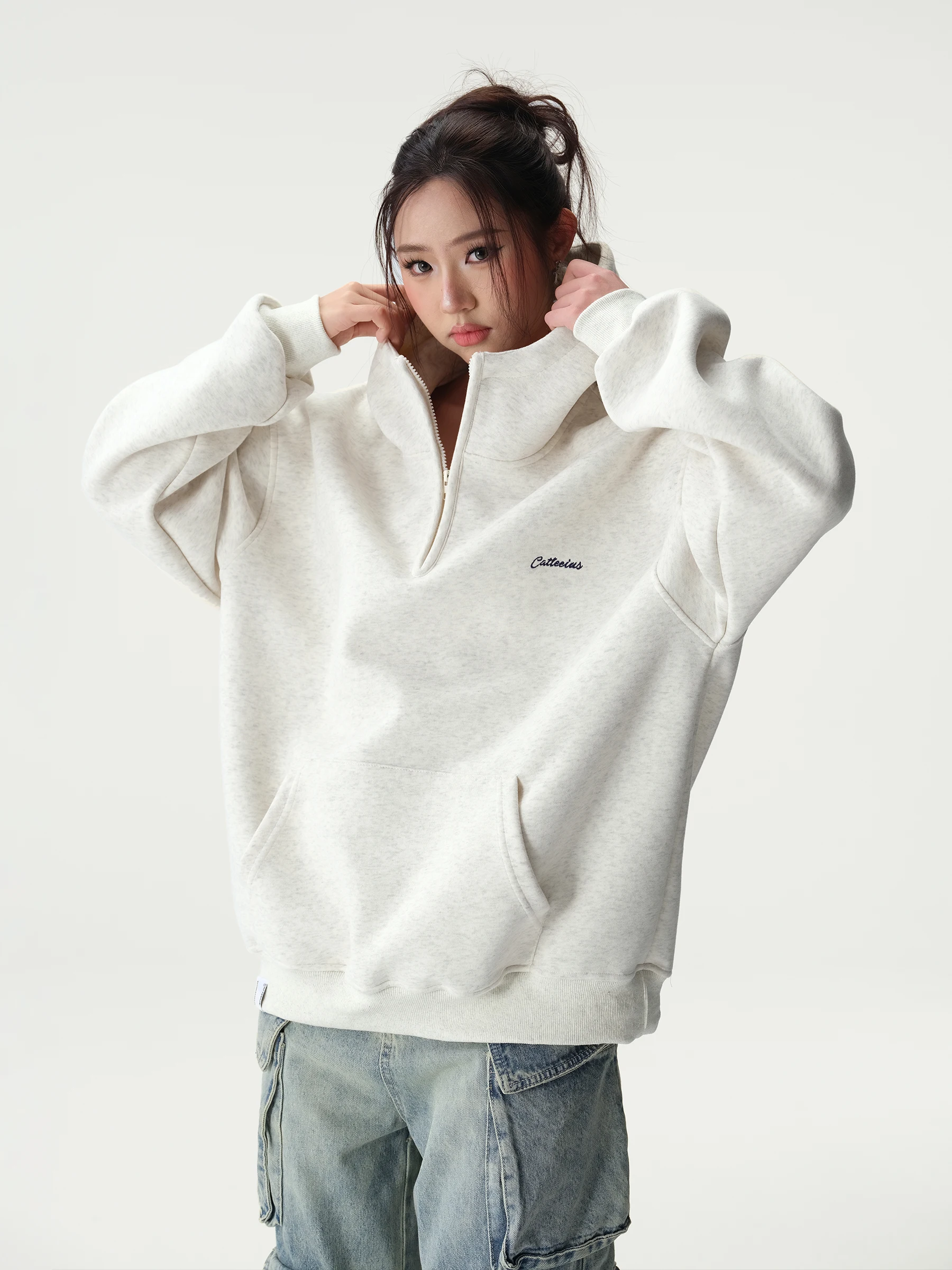 

Bluescola Heavyweight Hoodie Women's Spring 2025 Lazy Sle Loose Fit Long Sve Cotton Blend Streetwear Casual Sweatirt