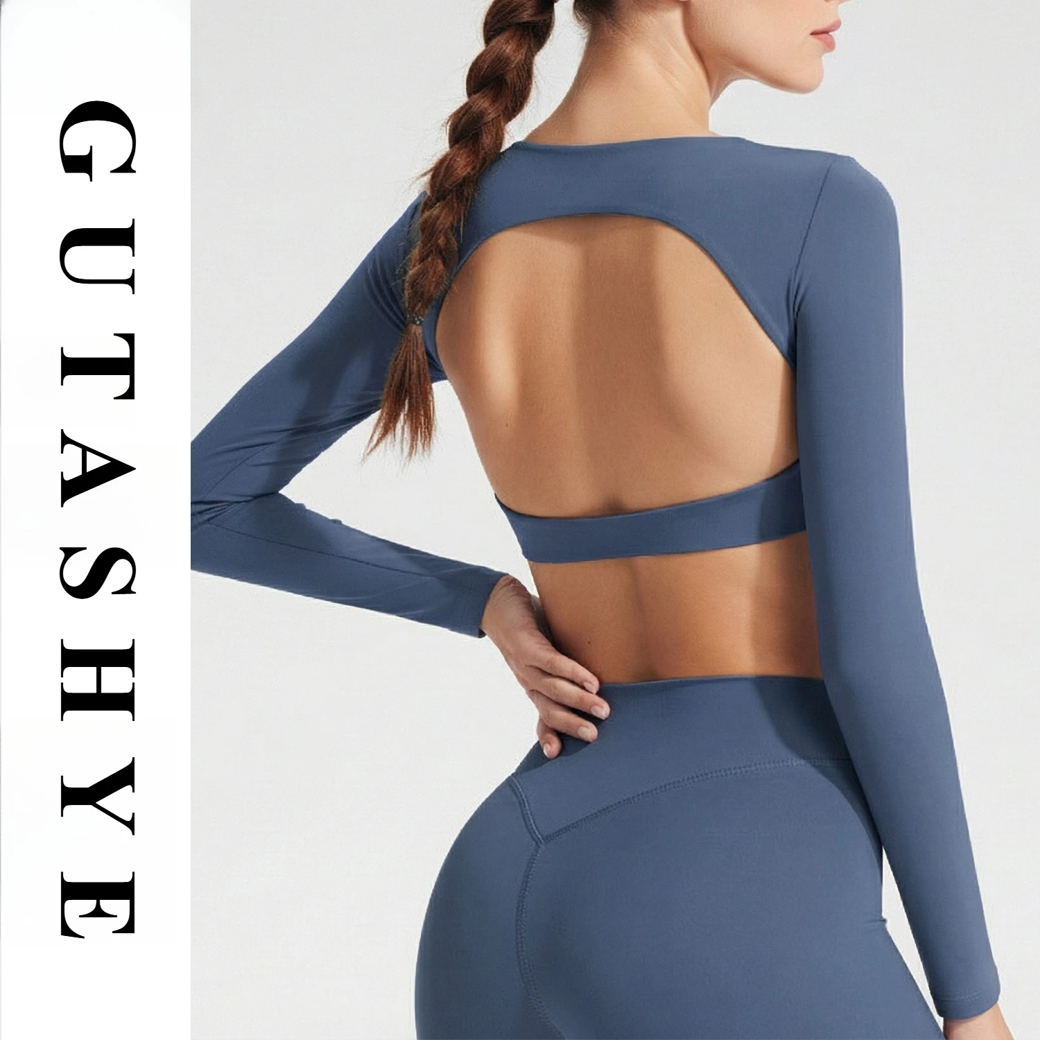 Gutashye Long Sleeve Yoga Shirts Sport Top Fitness Clothes Wear for Women Gym Femme Jersey Mujer Running