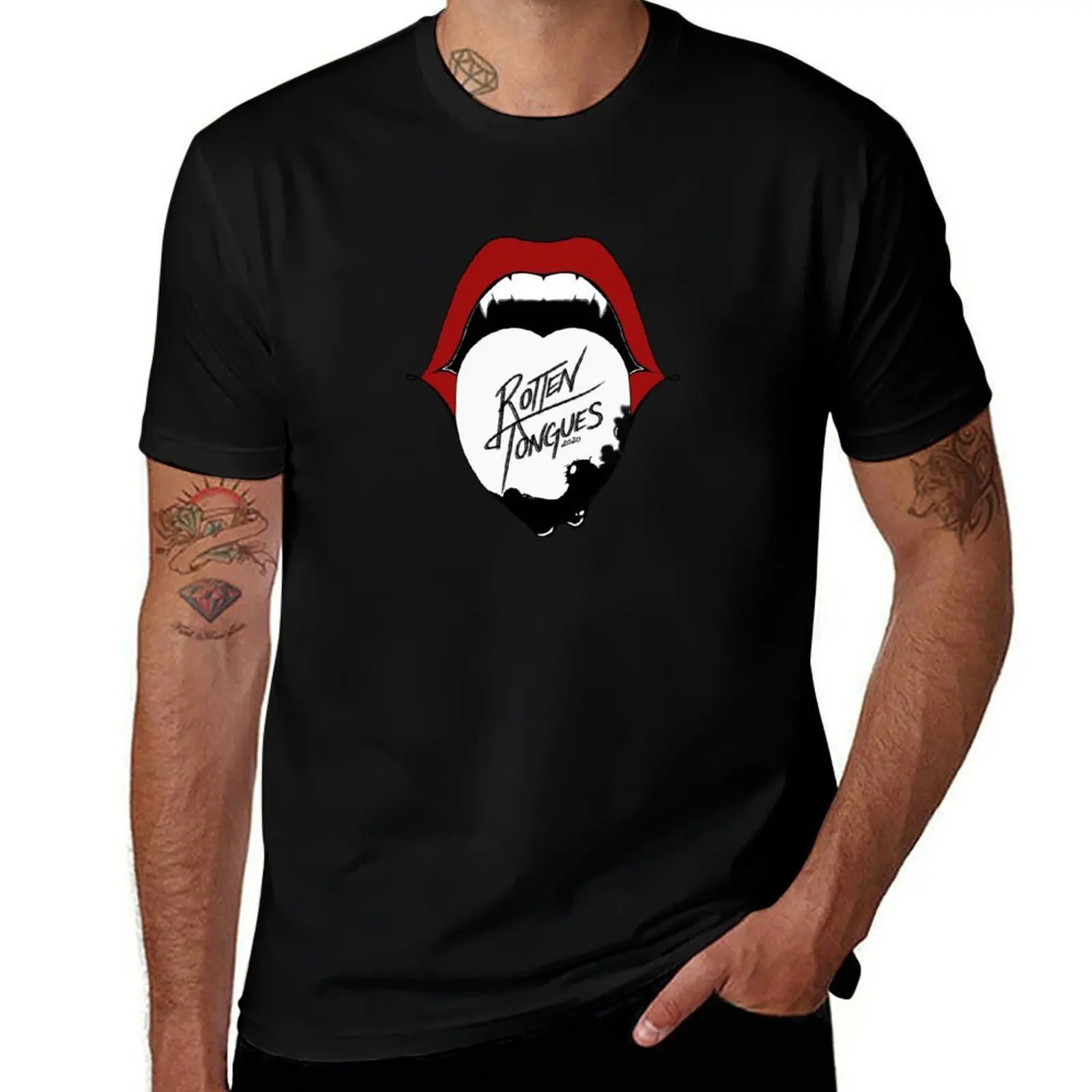 

2020 Rottentongues Logo T-Shirt t shirts for man cotton man t shirts for men T-Shirt
