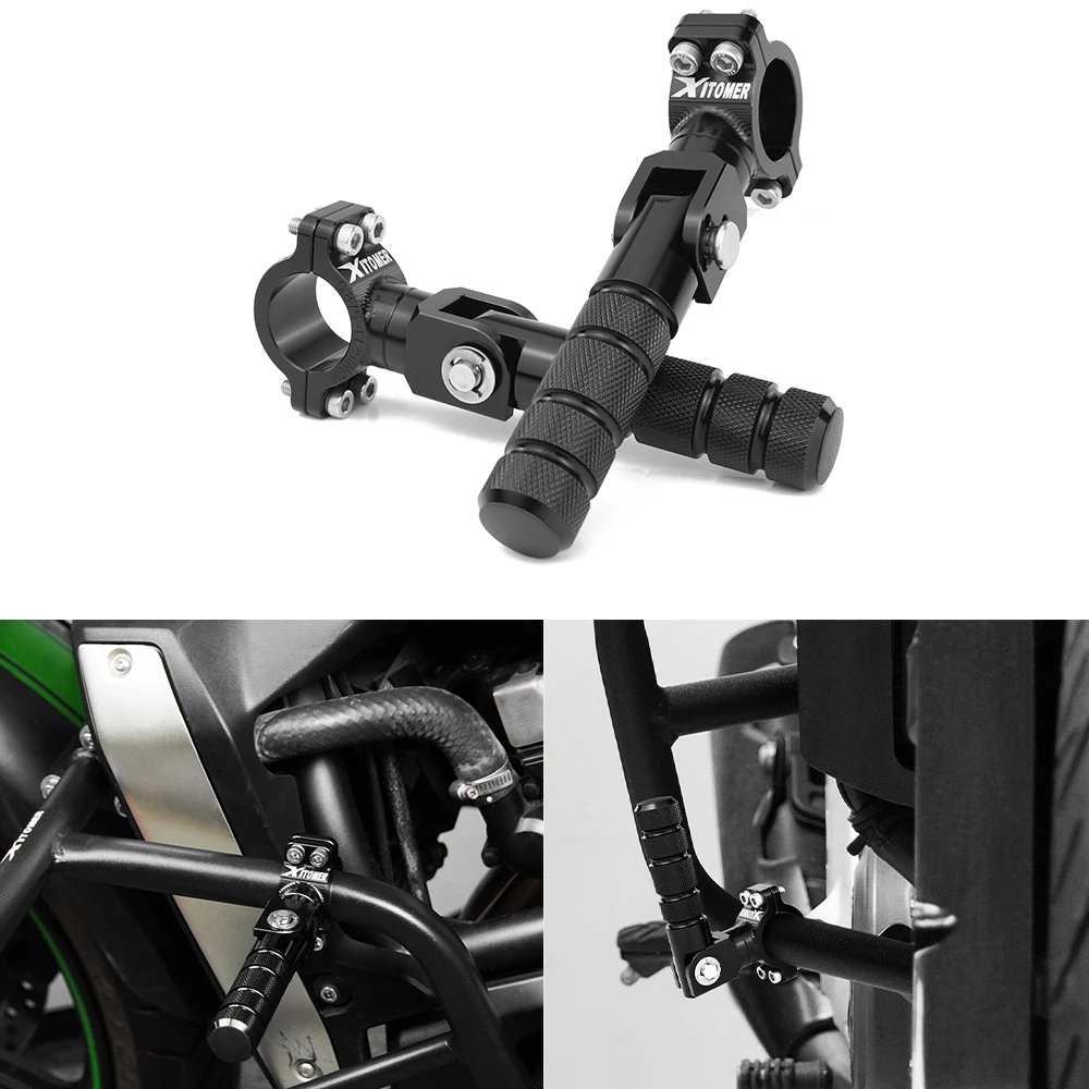 22mm 25mm 28mm Universal Motorcycle Highway Bar Footpegs Forward 7/8 1 1/8 inch Crash Bar Foot Pegs Rests For Most Models