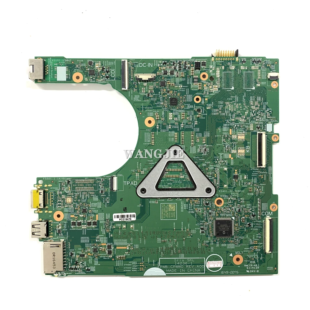 030J5G CN-030J5G Dell 3459 ノートパソコンのマザーボード i5-6200U 2.3GhZ CPU 30J5G 100% 動作
