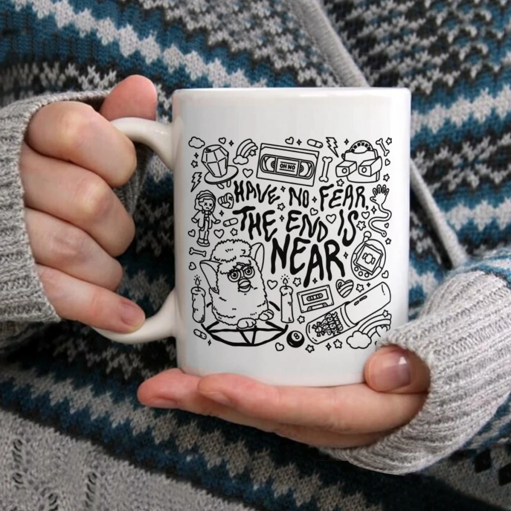 The End is Near Ceramic Cup Coffee Oatmeal Breakfast Cup Creative Personality Mug