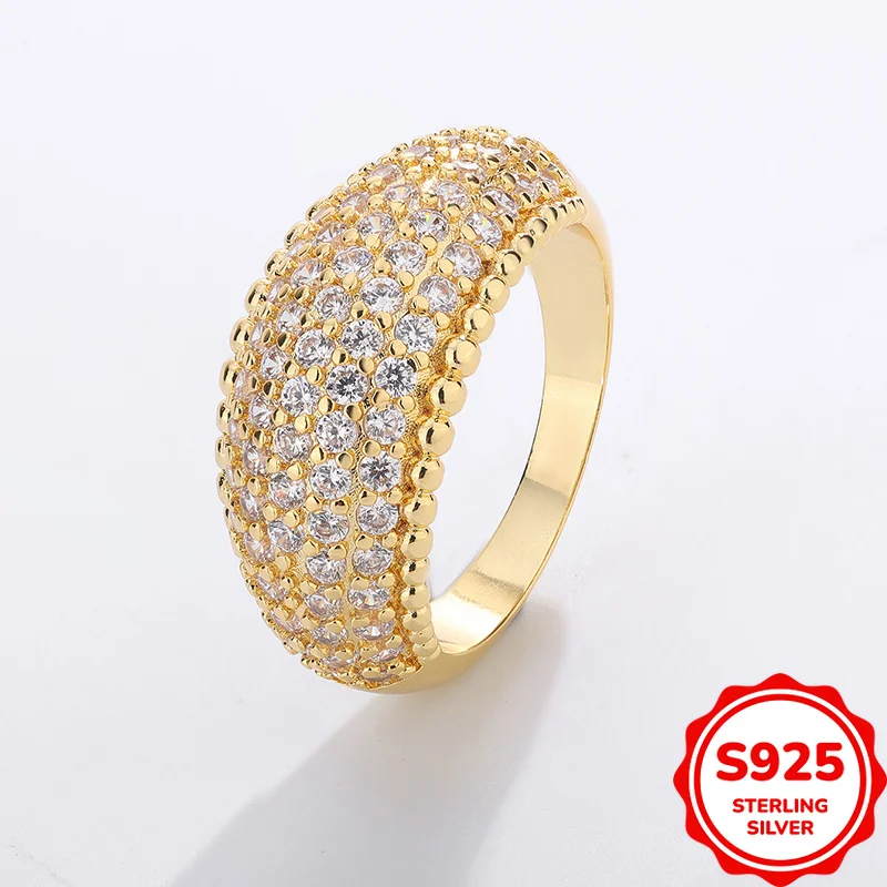 

Classic, Simple and Versatile Genuine S925 Silver Fashion Commuting Diamond Ring for Women