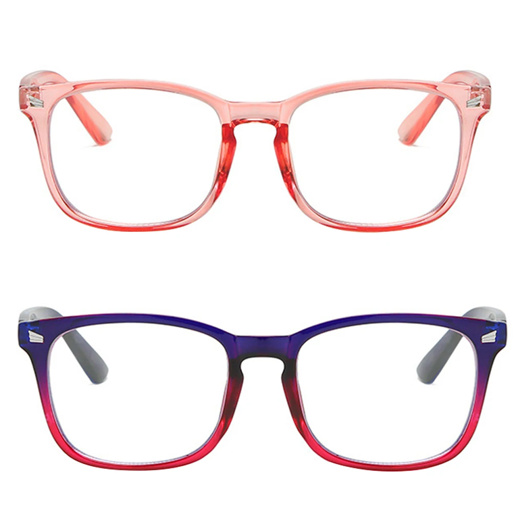 

2 Pcs Lightweight Glasses Frame Eyeglasses Shortsighted Anti-blue Vintage Elegant