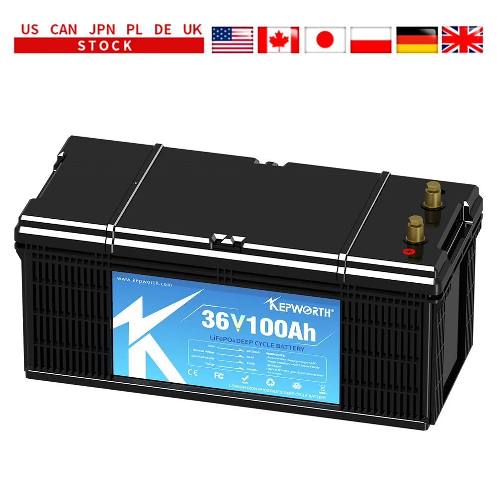 New 12V 24V 36V 48V 100Ah 120Ah 135Ah 200Ah LiFePO4 Battery Deep Cycle Built-in Smart Bluetooth BMS Rechargeable for RV/Camper