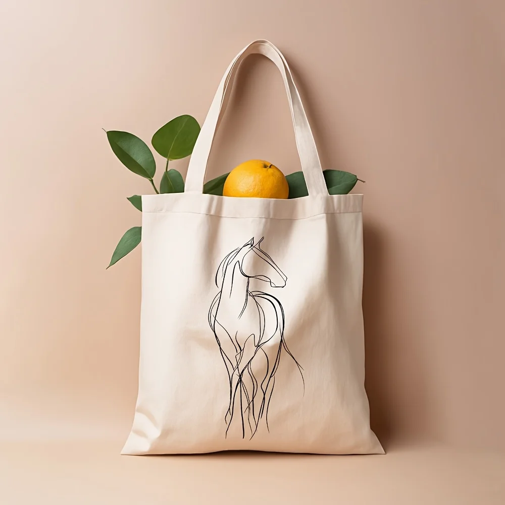 A Horse linesMulti-functional Ladies Canvas Bag – Doubles as