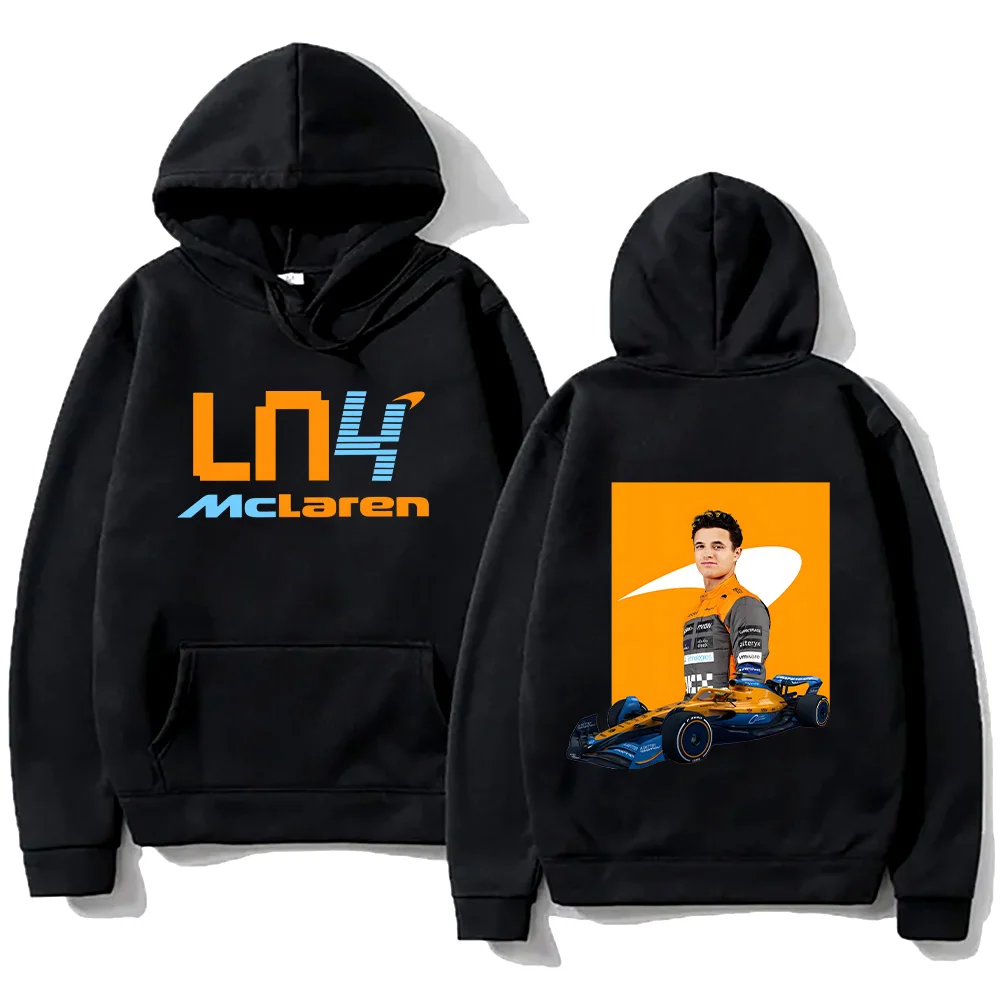 Lando Norris 4 Hoodies F1 Children Sweatshirts Racing Fans Clothing Cool Boys Girls Pullovers Creative Two Sides Windproof Hoody