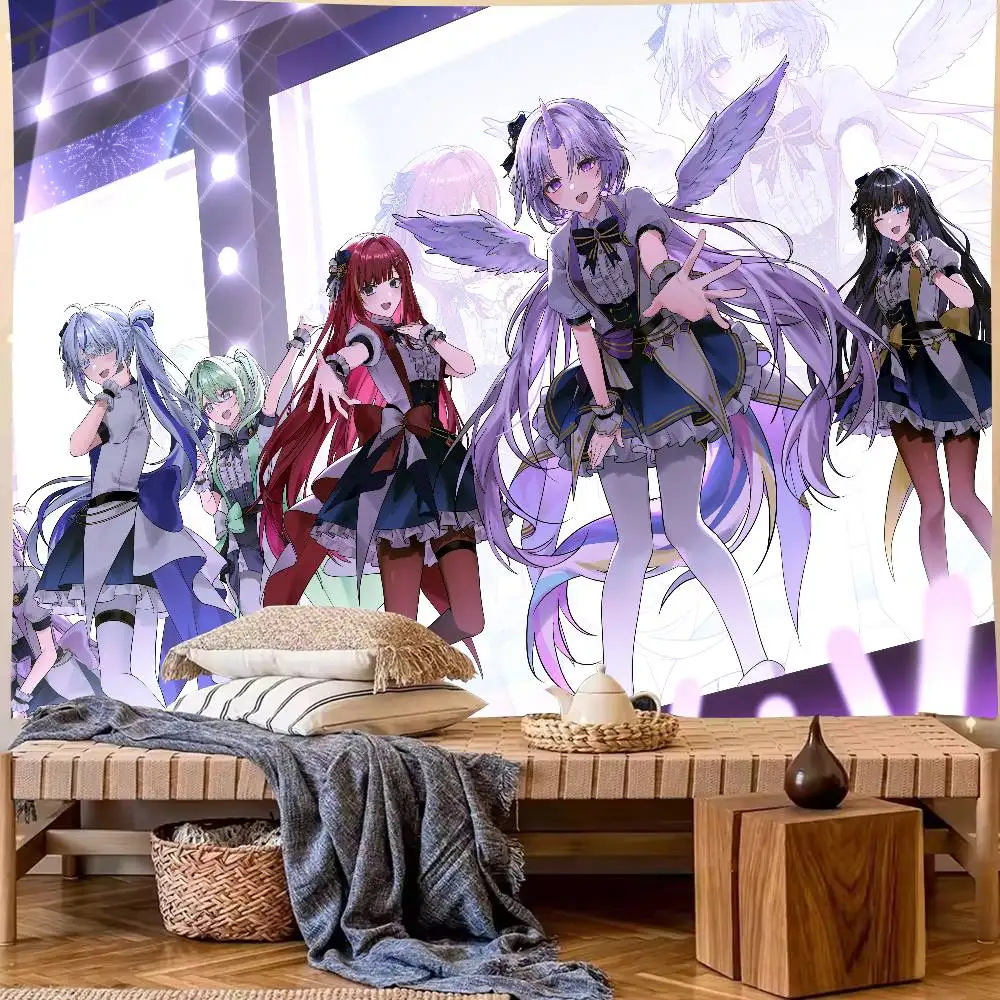 Popular Fashin Cool Kawaii Cute Girl Luxury Vtuber Large Wall Hanging Tapestries for Living Room Home Dorm Decor Art Home Decor