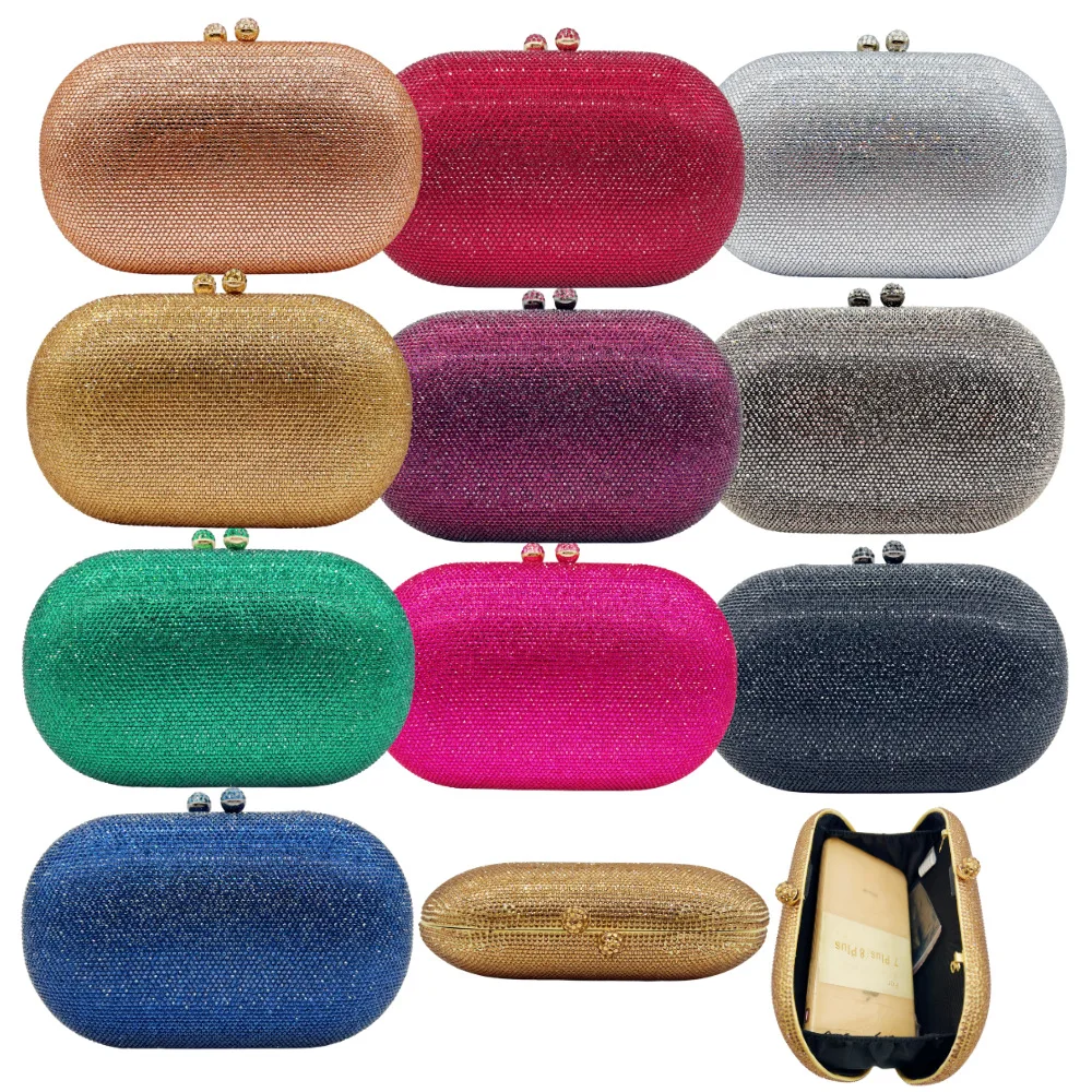

Crystal Wedding Purse Diamond Evening Lady Handbag Clutches Bag Women Prom Purses For Party Sling Package Cell Phone Pocket