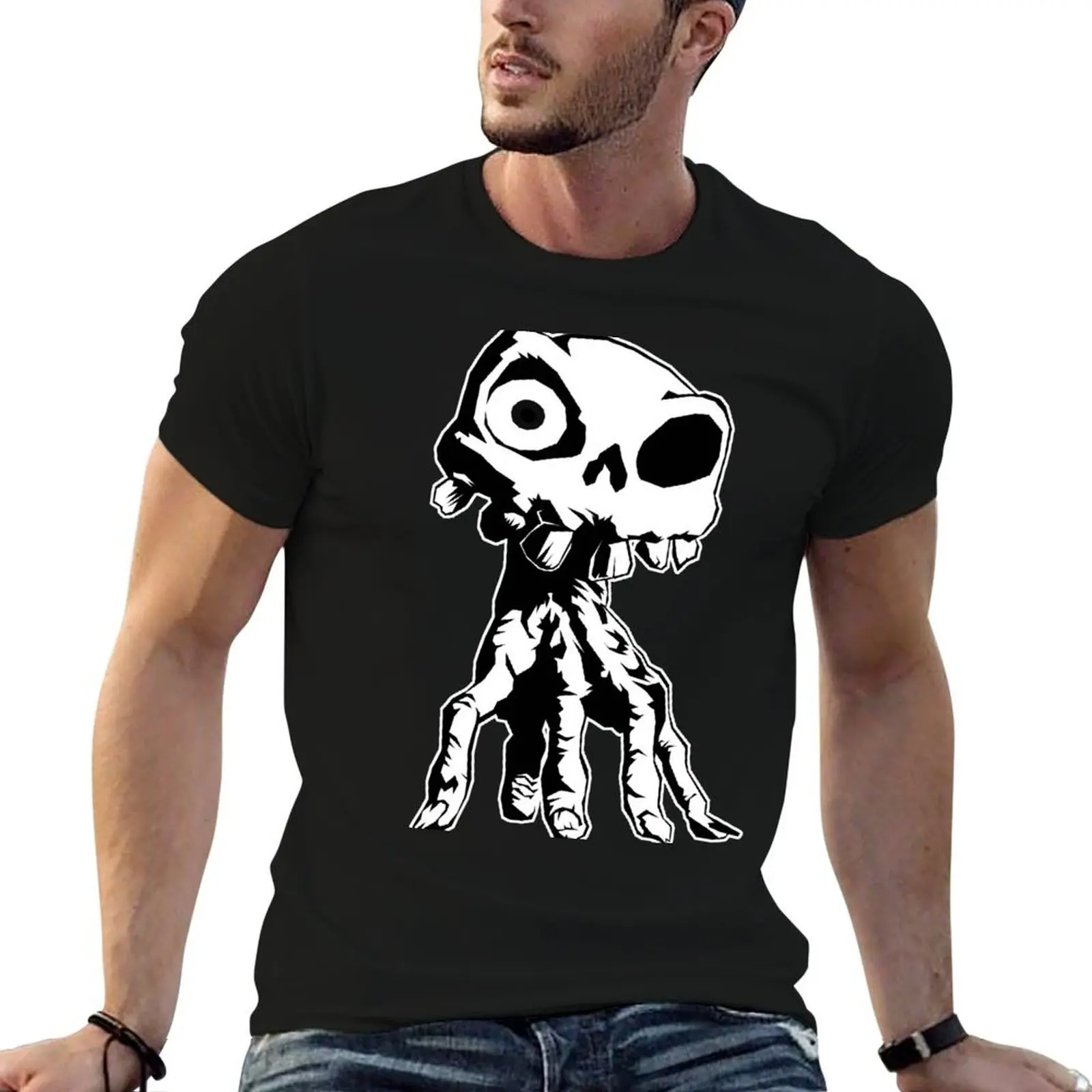 Sir Daniel Fortesque, zombi hand rider T-Shirt vintage t shirts summer clothes T-shirts for men cotton