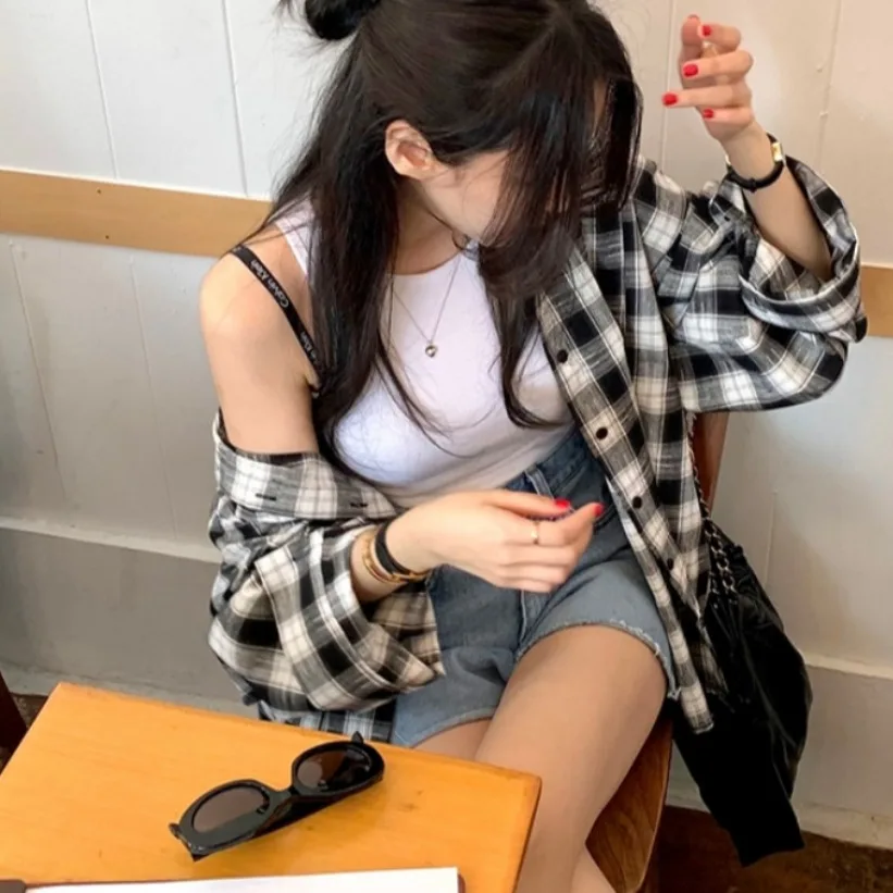 

Шикарная винтажная весенняя клетчатая длинная свековая свободная посадка на пуговицах, женская универсальная верхняя одежда irt Jaet с цветочным воротником-стойкой