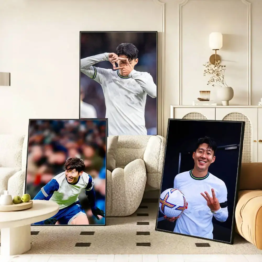 Football Captain Son H-Heung-min  Poster HD Self Adhesive Waterproof Wall Art Ideal for Home Office Dorm Gift