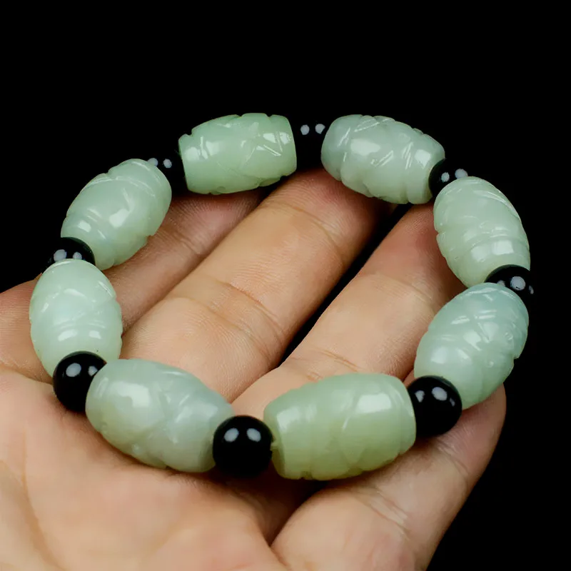 Clearing at a loss to find natural jade stone men bracelet jade bracelets when transferring beads.