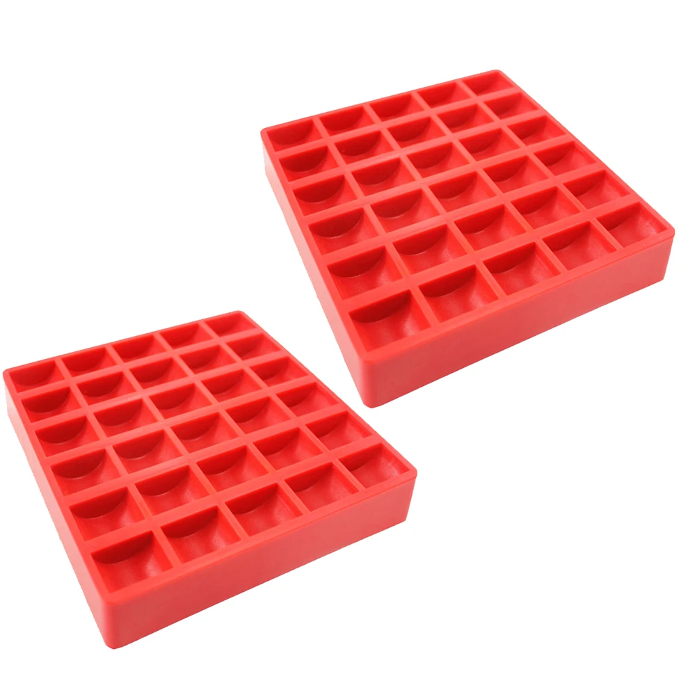 2pcs Plastic Storage Box Abs Organizer Coin Organizer For Bank Supermarket Collection Grid Design Random Color