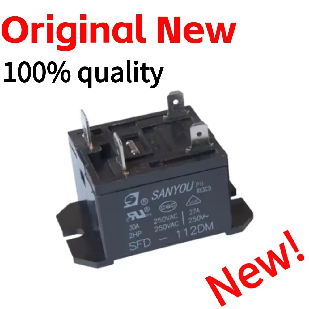 1PCS Original New SANYOU SFD-112DM 12VDC SFD-124DM 24VDC 4PINS 30A DC Power Relay 12V 24V Replaceable HF37F-012-1H HF37F-024-1H