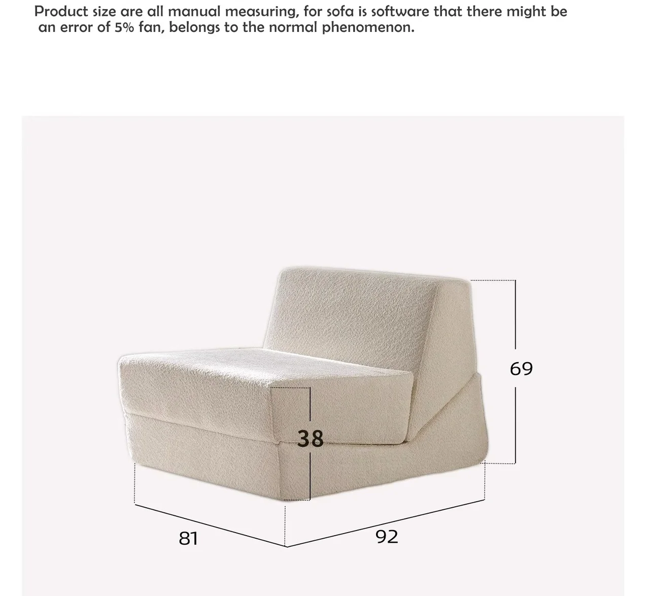 Single foldable sofa small living room study leisure can lie can sleep vacuum compression lazy person sofa chaise longue