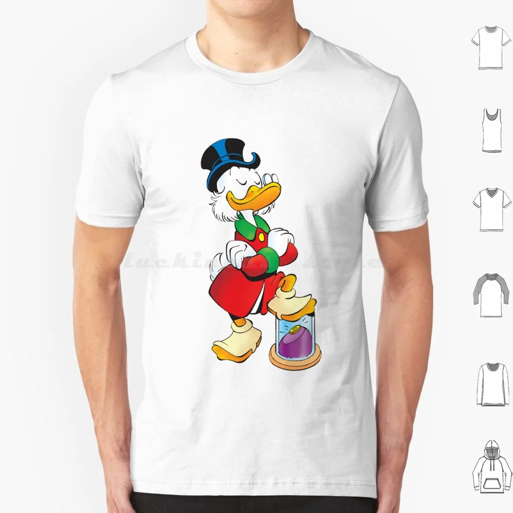 Camiseta Dago talla grande 100% algodón pato Dagobert dibujos animados divertidos Dago