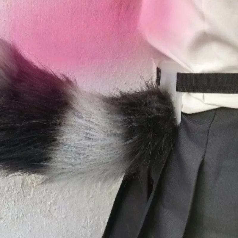 Game Honkai：Star Rail Raccoon Cosplay Costume Furry Ears Headwear Tails Set Animal Fursuit Game Roleplay Props Handwork