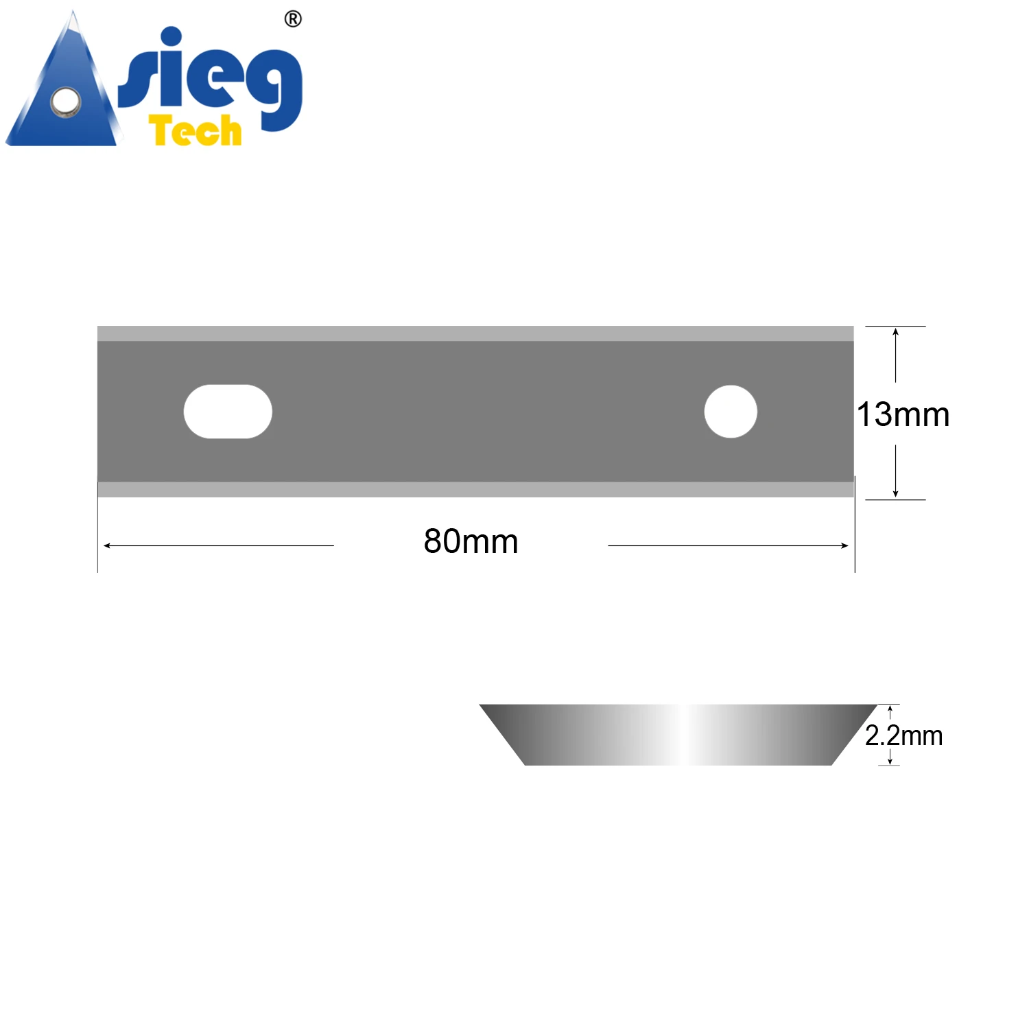 80×13×2.2mm Carbide Insetrt Cutter Blades Milling Knife for Woodworking Surfacing Groove Planer Paint Scraper 1 Piece