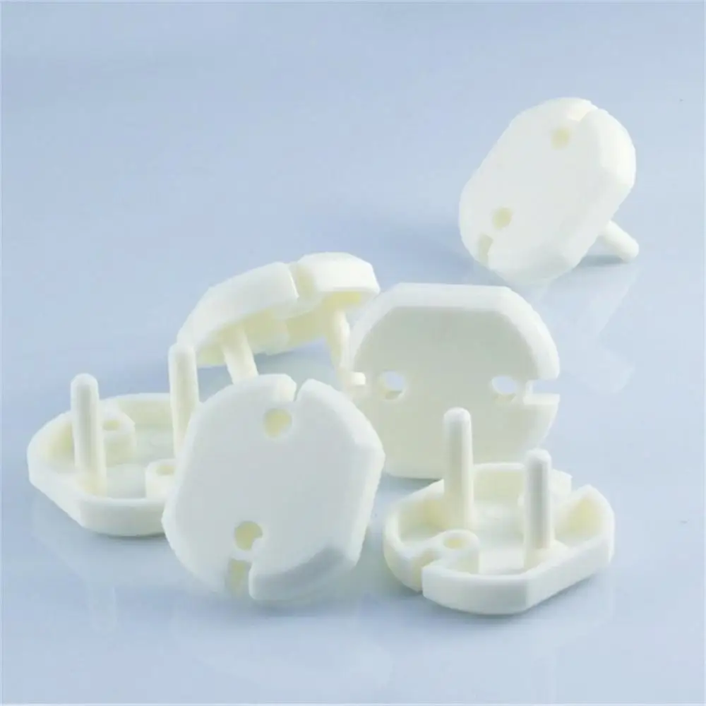 Kids Sockets Cover Plugs Safety Plug Socket Protection Cover European Standard 2-hole Baby Row Plug Cover White Abs