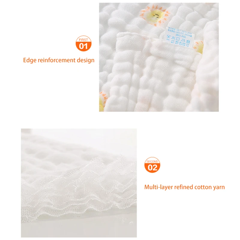 6 Layers Gauze Towel Cotton Baby Bath Towels Newborn Bathrobe Infant Toddler Washcloth Boy Girl Bathroom Blanket Baby Towel