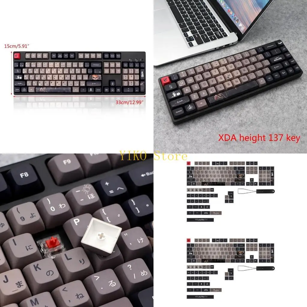 

K32C XDA Profile Keycap 137-Key PBT Dye Sublimation Gaming Mechanical Keyboard Keycaps for MX Cherry Kailh Switches