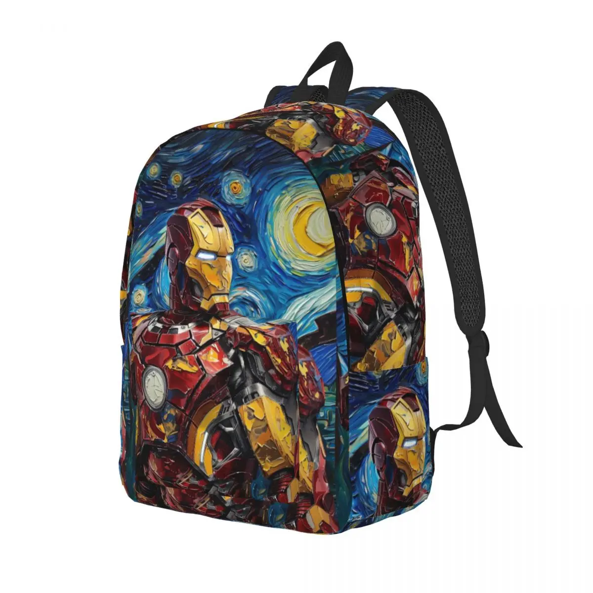 Custom Iron Man Wallpaper Backgrounds Canvas Backpacks for Women Men Water Resistant School College Bag Printing Bookbag