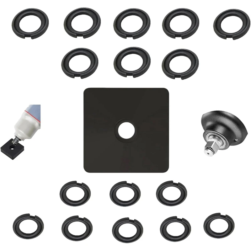 BAAG-(8+8セット) 1/2インチおよび3/8インチインパクトリテーニングリングクリップ、Oリング付き、リテーナインパクトロックリングアンビルインストールツール