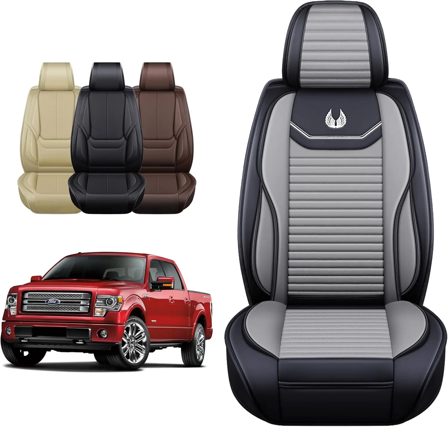 

Ford F150 F250 F350 Accessories Seat Covers 2009-2025 Custom Fit Leather Truck Cover Protector F-150 F-250 F-350 Crew Double Sup