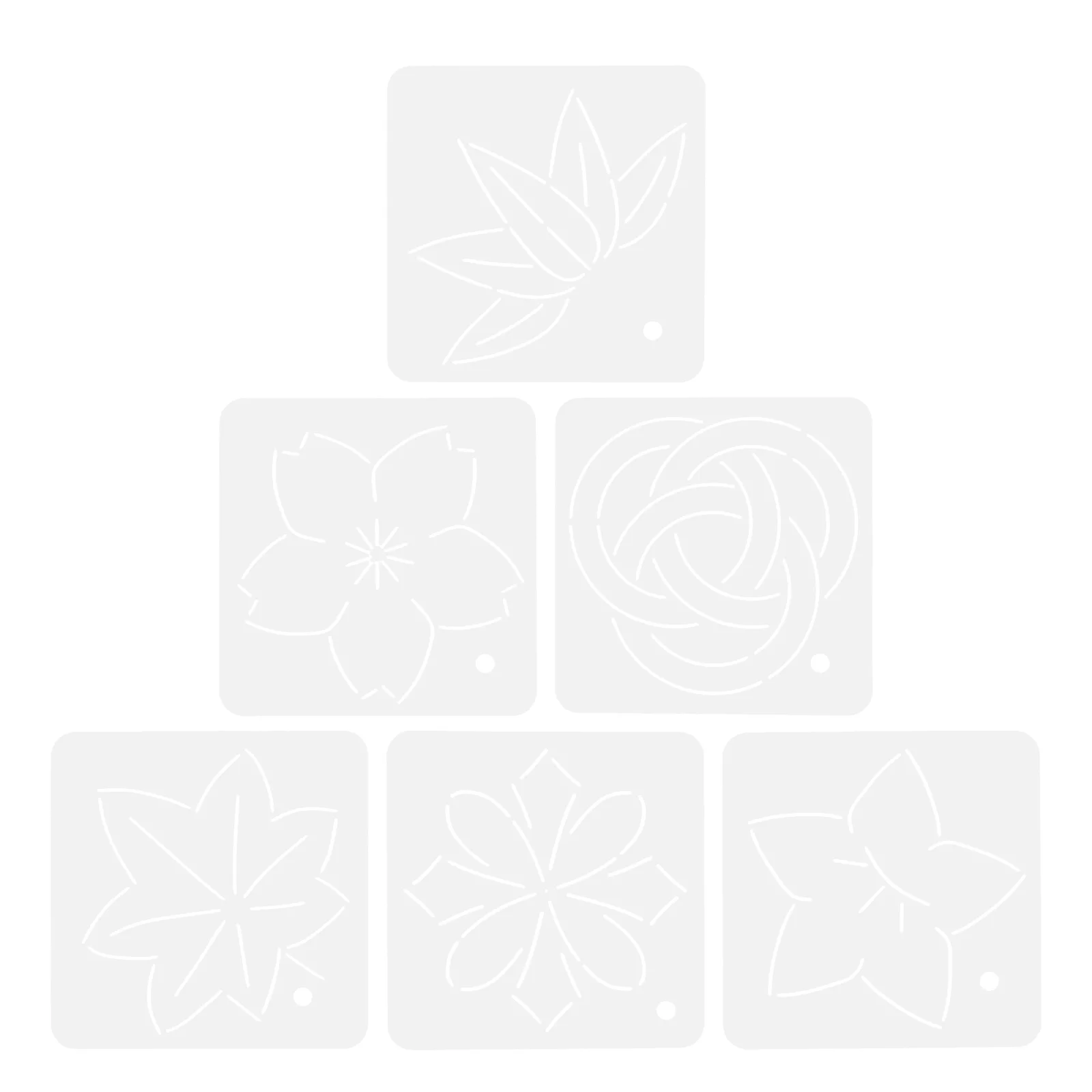 

6pcs Hollow Quilting Stencils Embroidery Template For Diy Sewing Patchwork Tool Acrylic Ruler Craft Supplies Stitching Guide