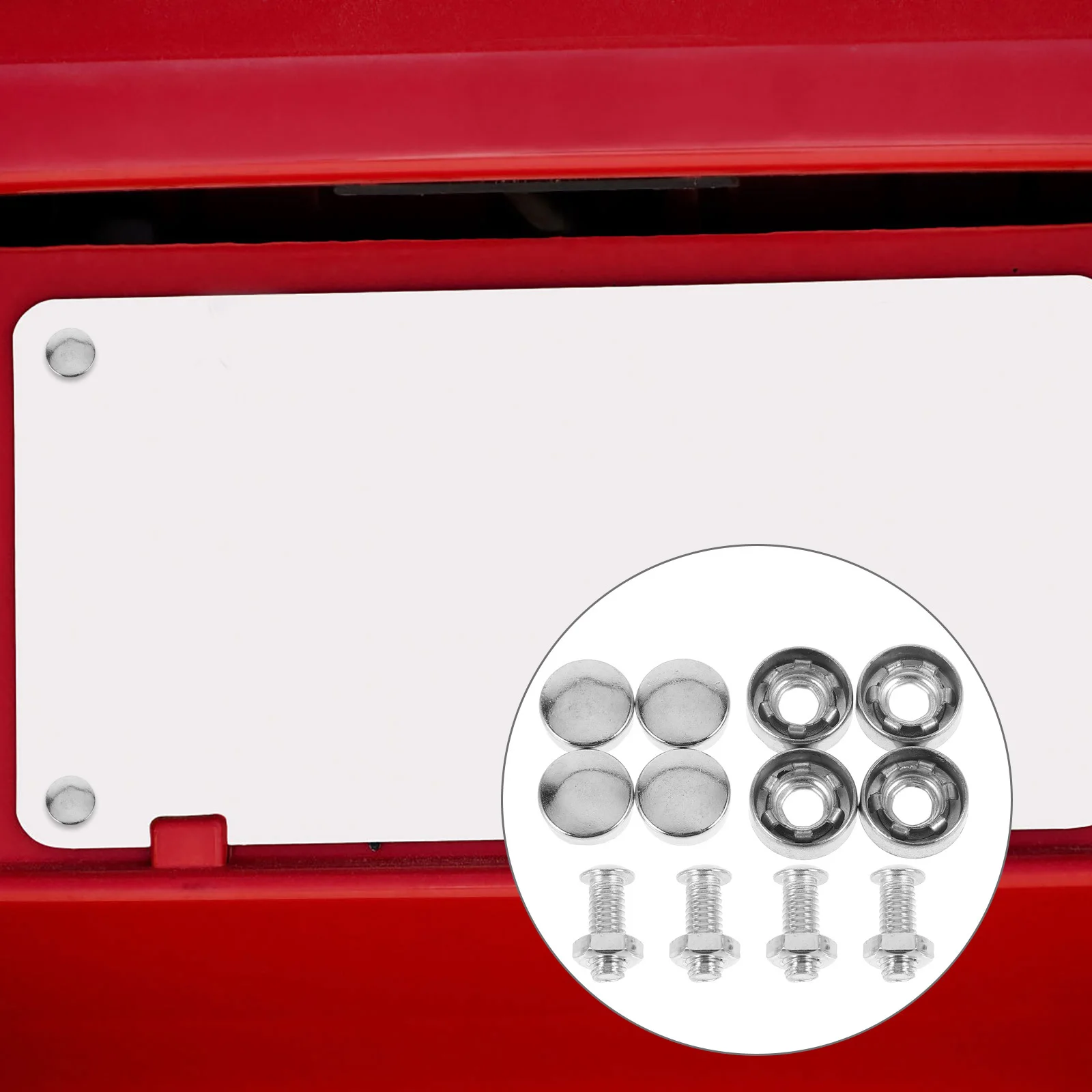 

1Set License Plate Bolts Anti Theft Steel Screws for Vehicle Mounting Nuts Secure Fit Decorative Long Plate Screws Kit