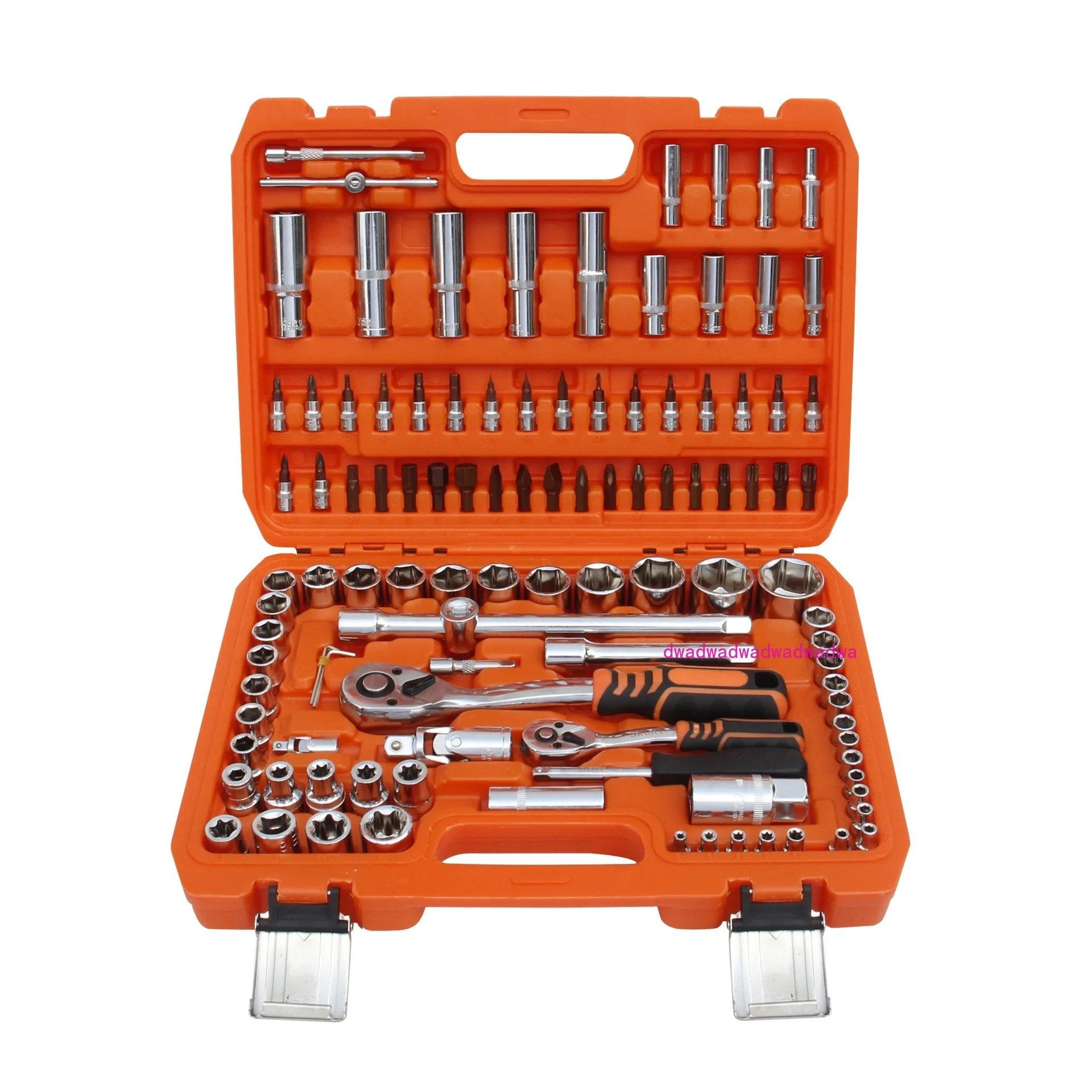 121-Piece toolbox set set 50BV material s2 spline screwdriver high-grade plastic box machine repair tool box