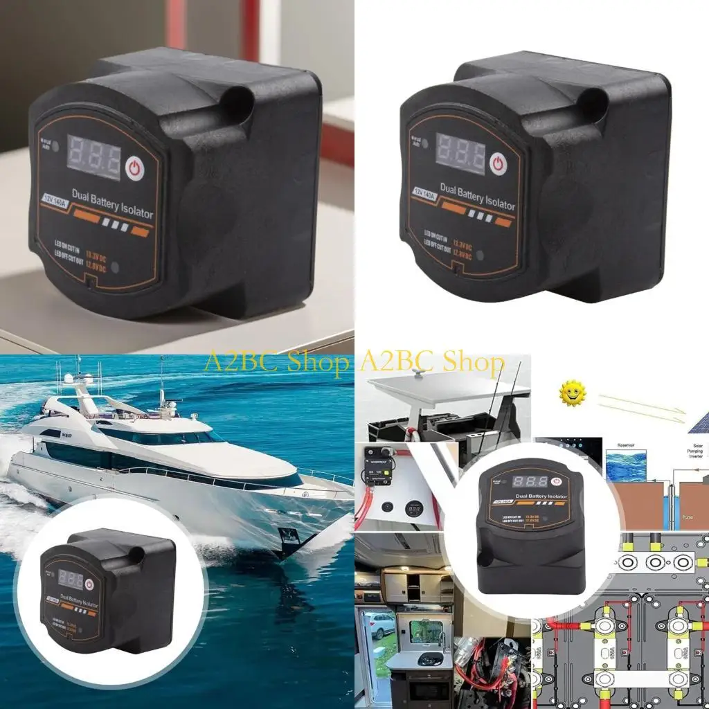 

A2BC водонепроницаемые автомобильные реле, установка напряжения, ЖК-дисплей, 12 В, 140 А, двойной изолятор батареи для кемперов,