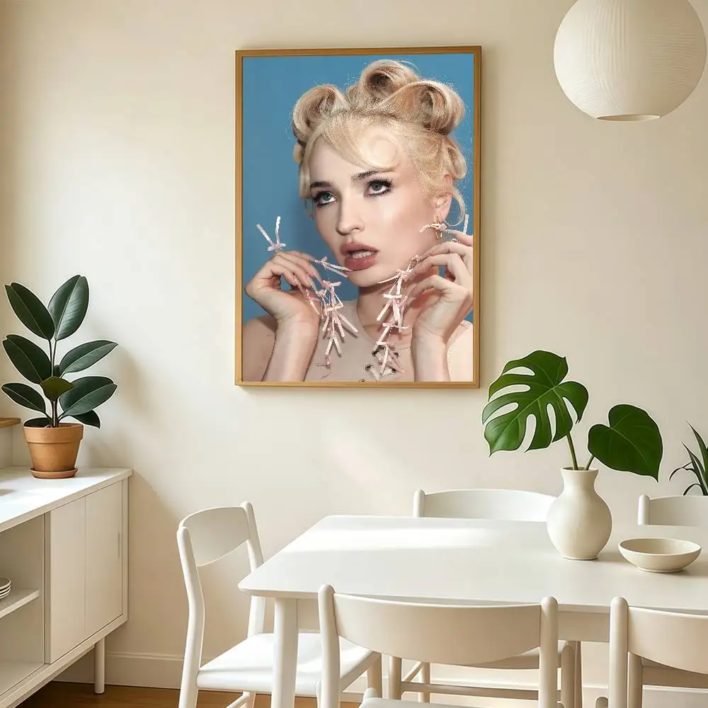 Singer K-Kim Petras Posters Wall Art Retro Painting Home Room Cafe Club Dorm Wall Decor