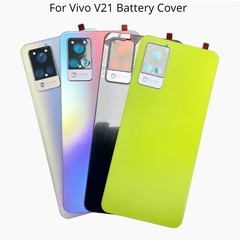 

Для Vivo V21 крышка батарейного отсека задняя крышка корпуса сменный чехол vivo v21 4G 5G крышка батарейного отсека с рамкой камеры