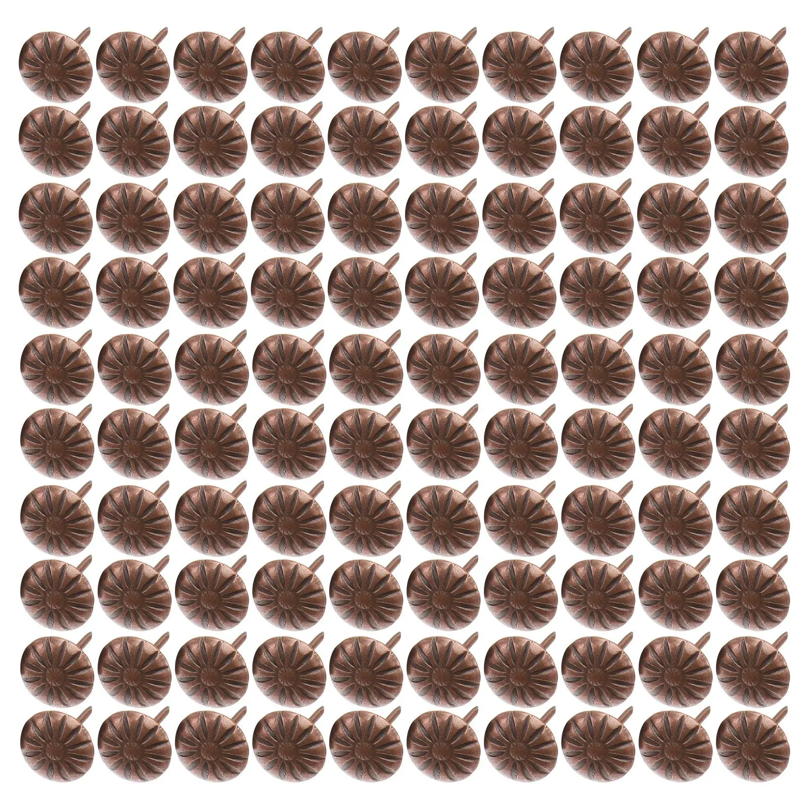 

300pcs Red Bronze Studs Upholstery Tacks Decorative Nails Vintage Furniture Nails Sofa Thumbtacks Practical Long Lasting