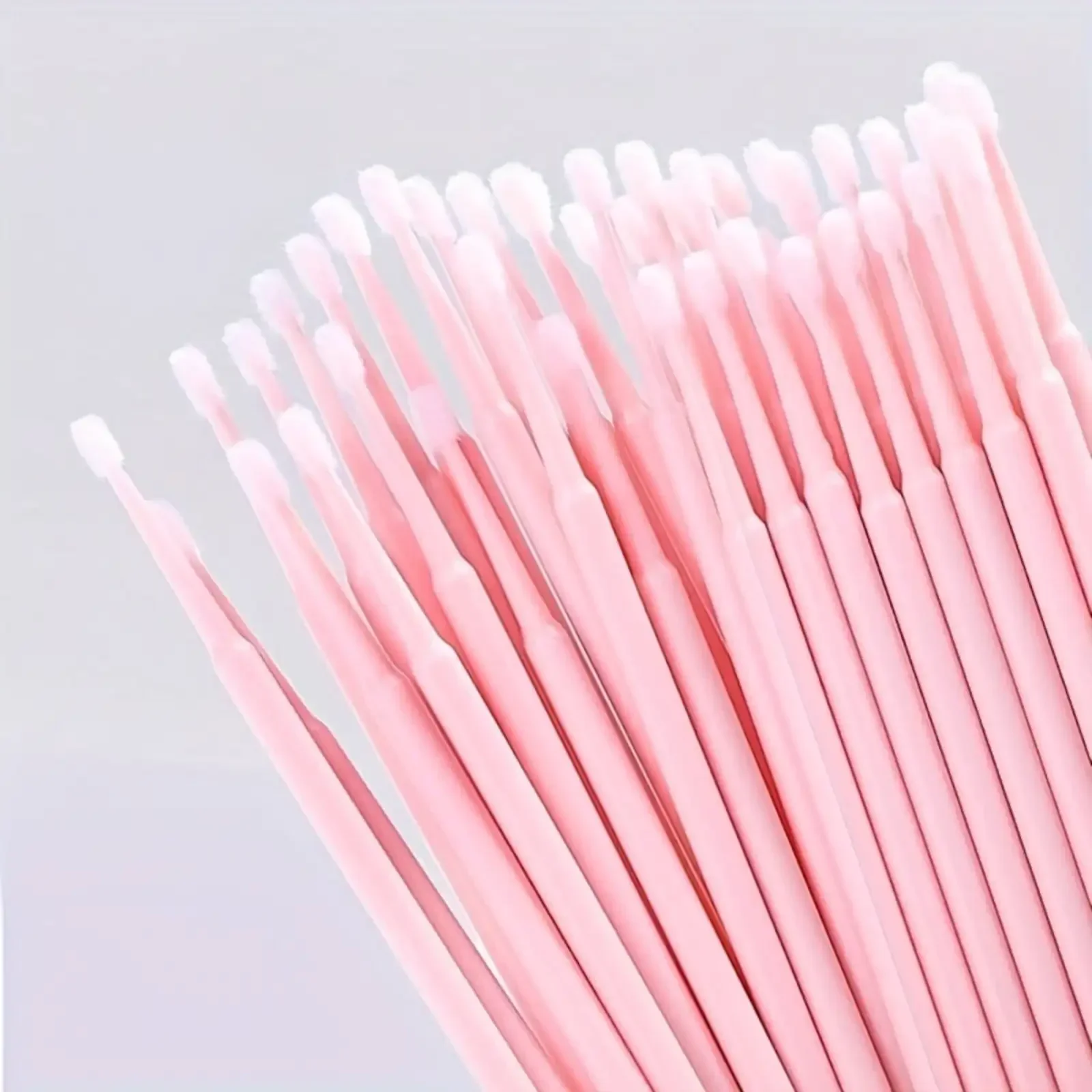 100 mini applicators disposable eyelash extension micro label eye black stick brush suitable for eyelash removal brush tool pink