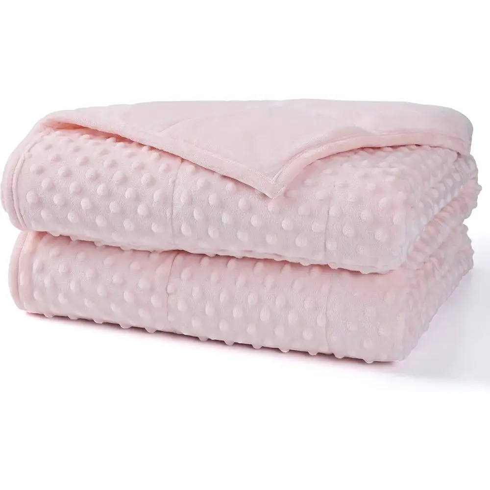 

Weighted Blanket, Luxury Velvet Heavy Blankets or Adults and Kids,Warm and Breathable Sot and Comort Minky, Gravity Blanket with