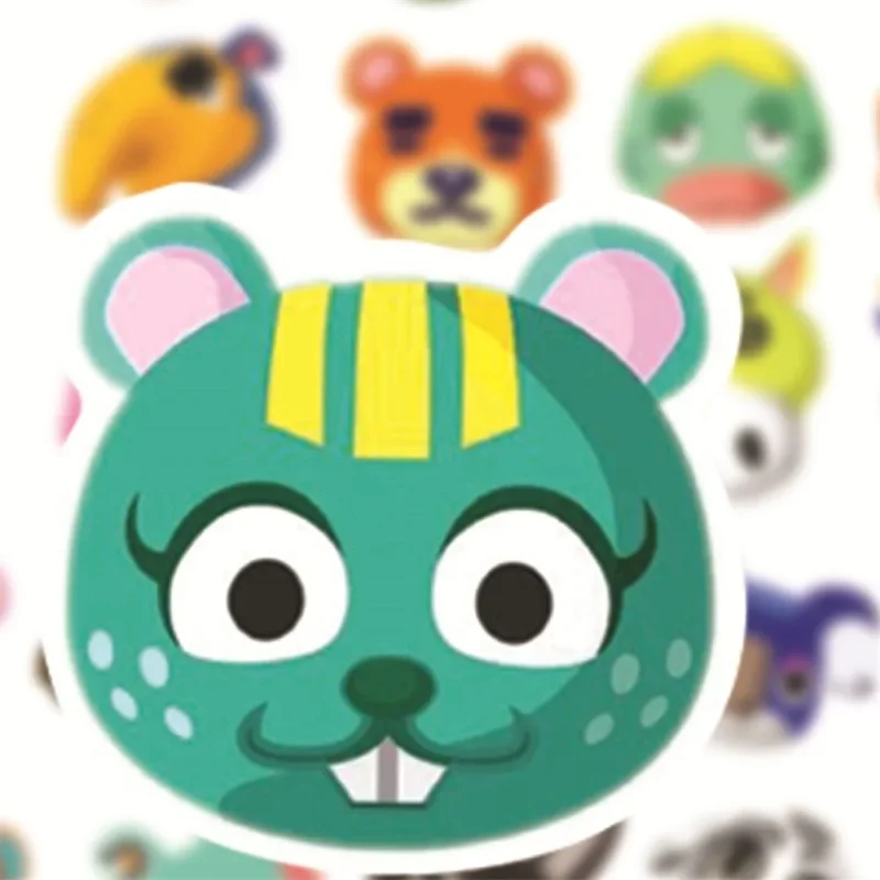 Animal Crossing Cartoon Adesivos para Switch, Graffiti Adesivos para Brinquedo do Miúdo, Desenhos animados INS, 10 PCs, 25 PCs, 50PCs