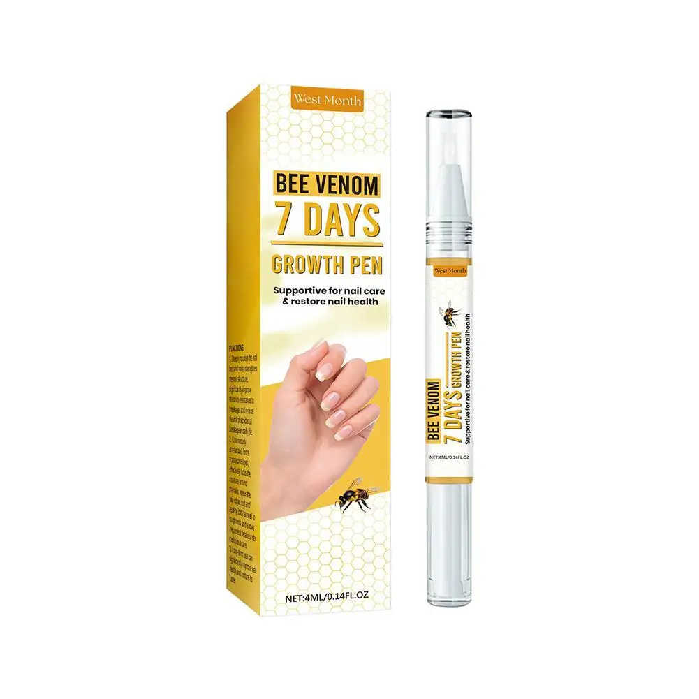 Serum perawatan lebah 4ml, larutan perawatan kaki profesional, perbaikan kuku jari kaki, solusi perawatan kuku untuk perawatan kaki jari kaki X0X5