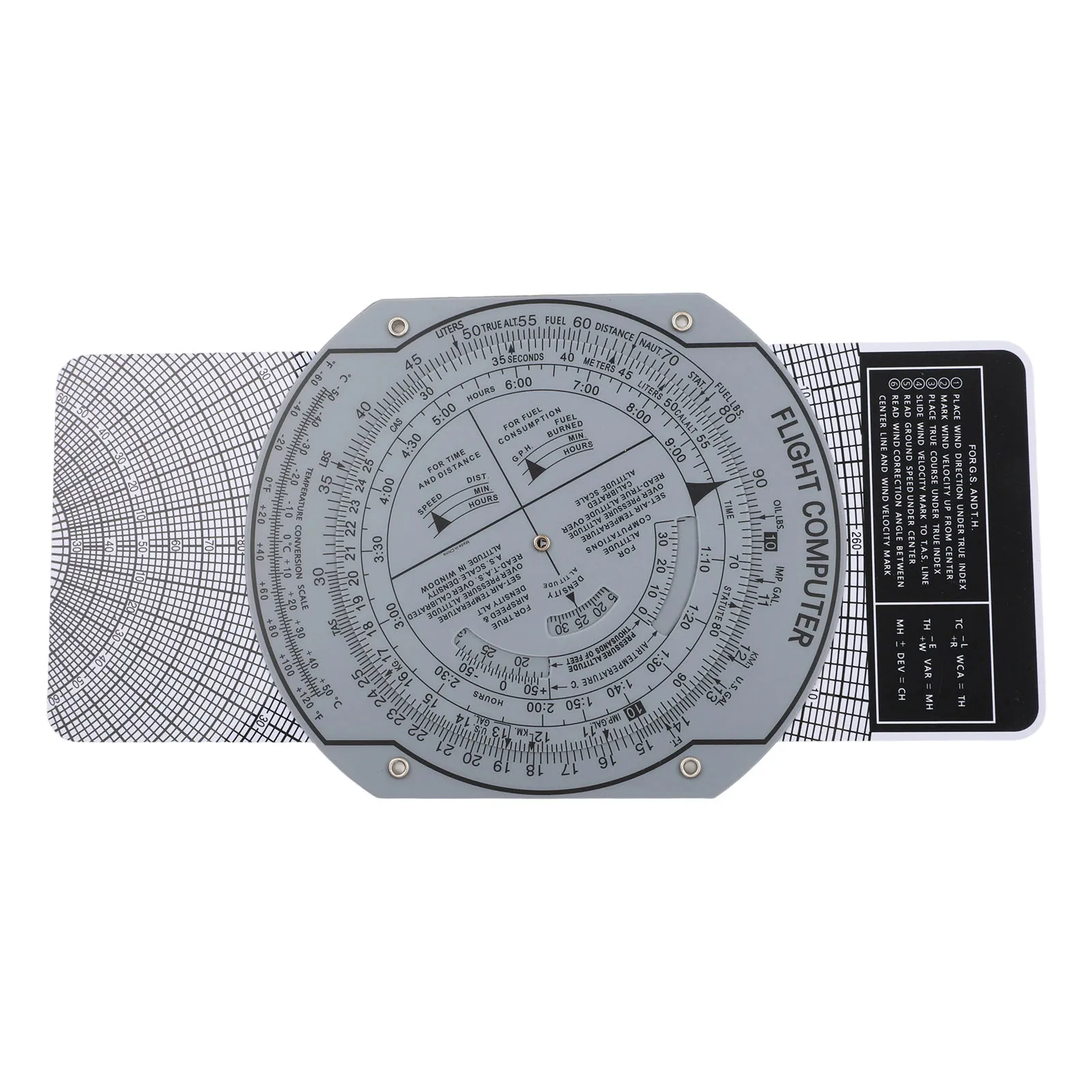 E6B Flight Computer Aviation Plastic Slide Rule For Plotter For Flight Training Measurement Tool Transparent ABS 9.05 Inc