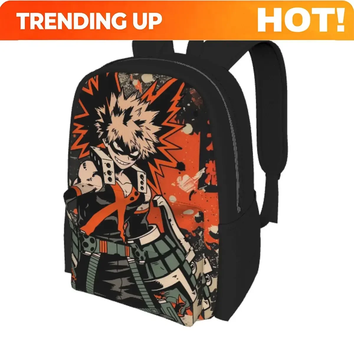 Custom Bag Bakugo Katsuki Boku No My Hero Academia Anime Backpack School Bag Hiking Travel Daypack For Boys Girls Bookbag Should