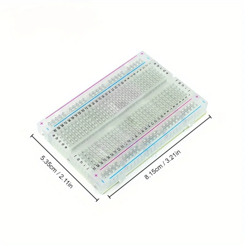 1pc 400 Point Transparent Mini Breadboard Kit 10cm Male to Male DuPont Jumper Wires Set Solderless Prototype Practice Board