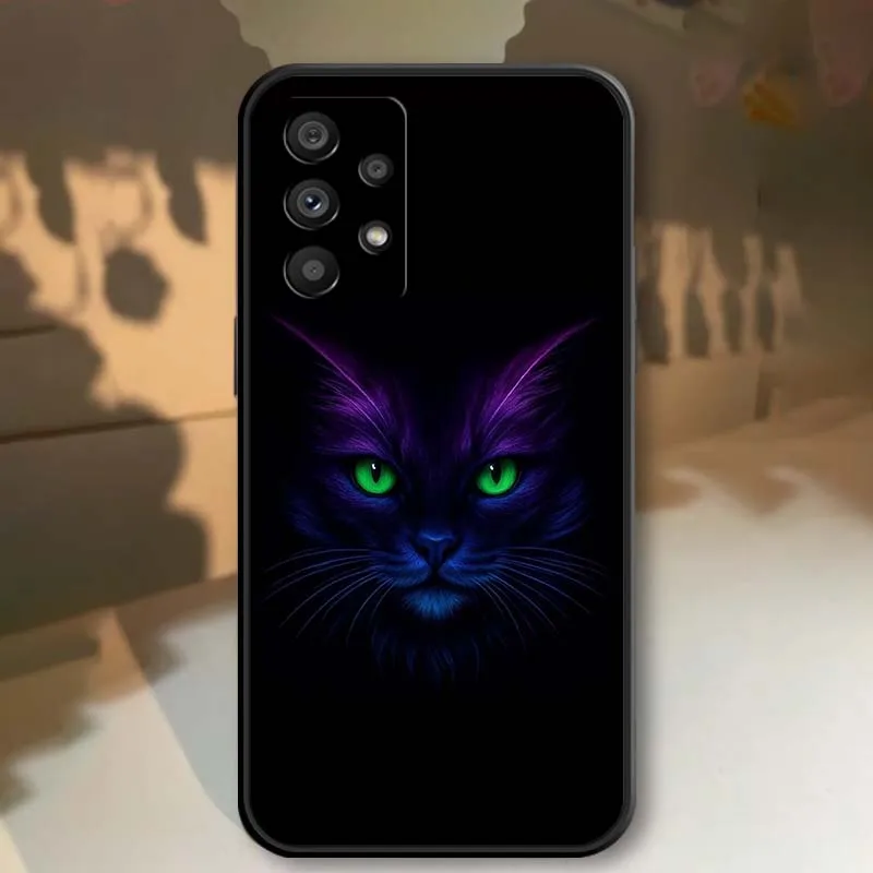 شعبية الفن القط الباندا الأسد الكلب قضية الهاتف لسامسونج A42 A41 A35 A34 A33 A32 A25 A24 A23 A21s A04 A03 نوت 20 الترا 5G الأسود #6