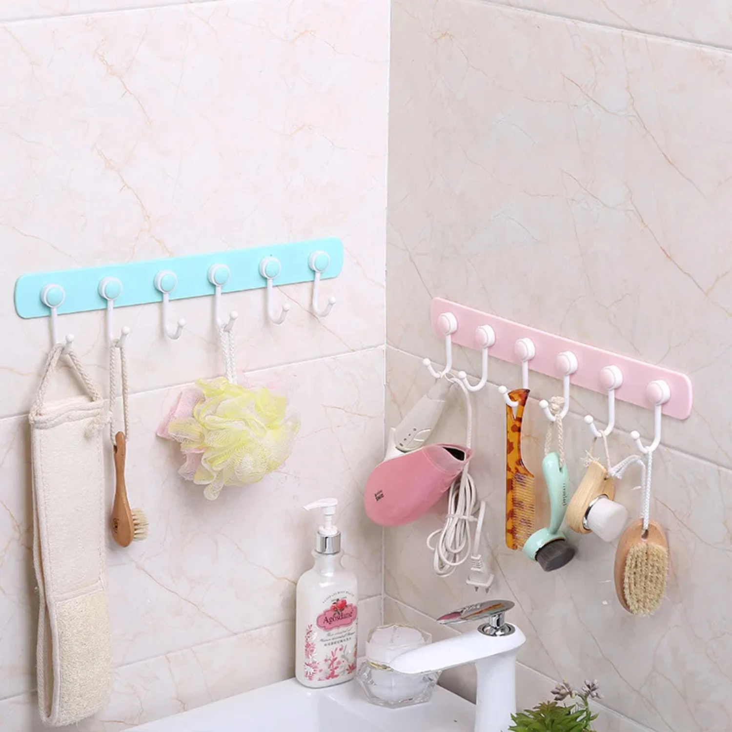 Multifunction Kitchen  Hook Holder 6  Wall Door Hanger   Spoon Scoop Bathroom Kitchen Organizer